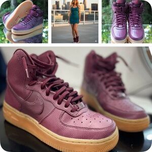 Nike Air Force 1 Night Maroon Y2K Sneaker HighTops, Women’s 6.5 NWOT
